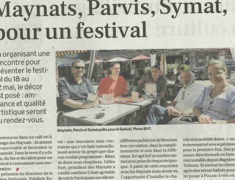 Mai 2022 : Maynats, Parvis, Symat pour un festival