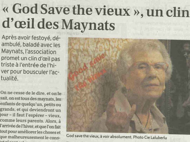 La Dépêche, 19/11/2022 à propos de God Save the vieux
